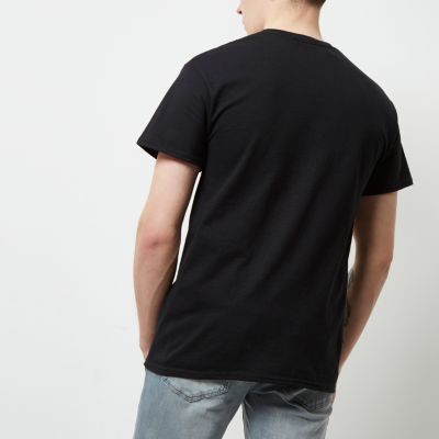 Black Stockholm print T-shirt